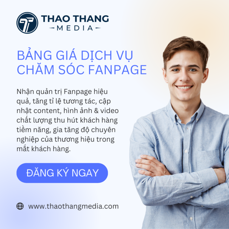 BẢNG GIÁ DỊCH VỤ Chăm Sóc Fanpage